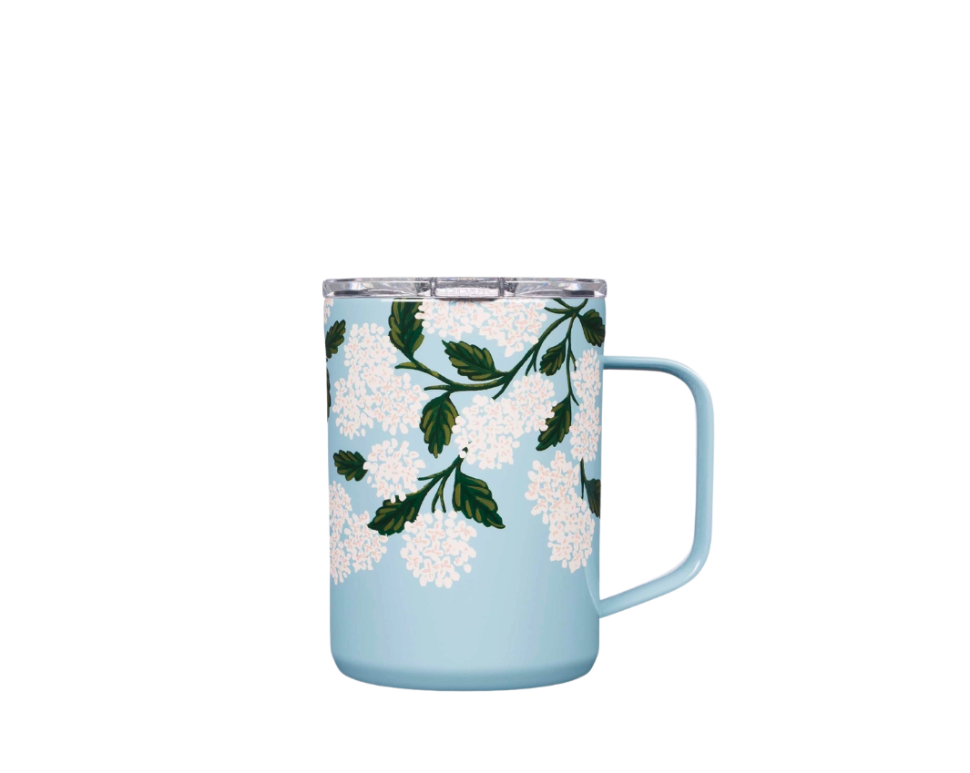 Corkcicle Paper Rifle Co. Coffee Mug, 1 Count (Pack of 1), Hydrangea